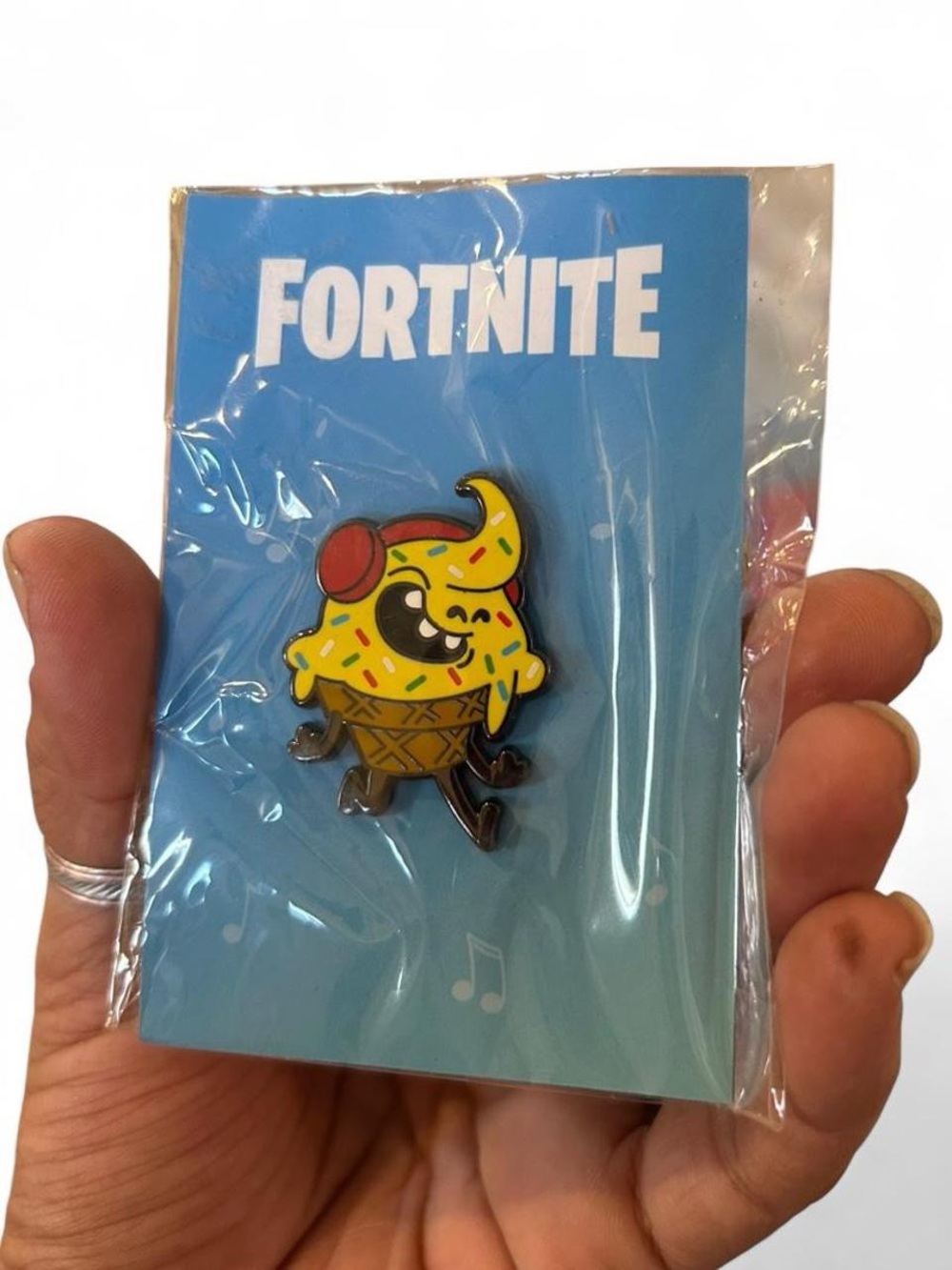 Fortnite Kids Yellow Ice Cream Cone Enamel Pin